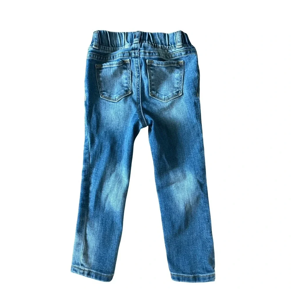 BABY GAP DISNEY MINNIE MOUSE DENIM JEANS ELASTIC WAISTBAND TODDLER 3 YEARS‎
